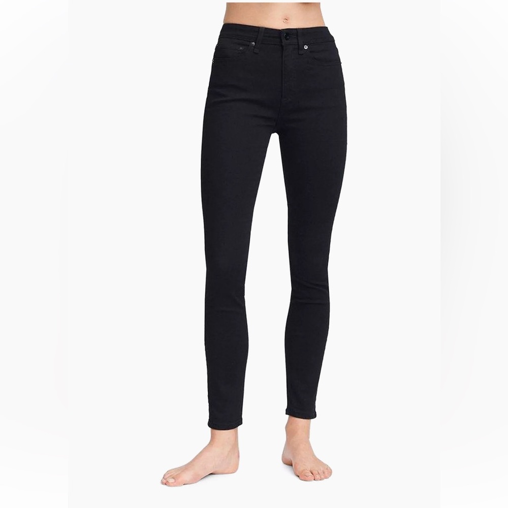 NWT | rag & bone | Black Nina High-Rise Skinny Jeans | Size 28